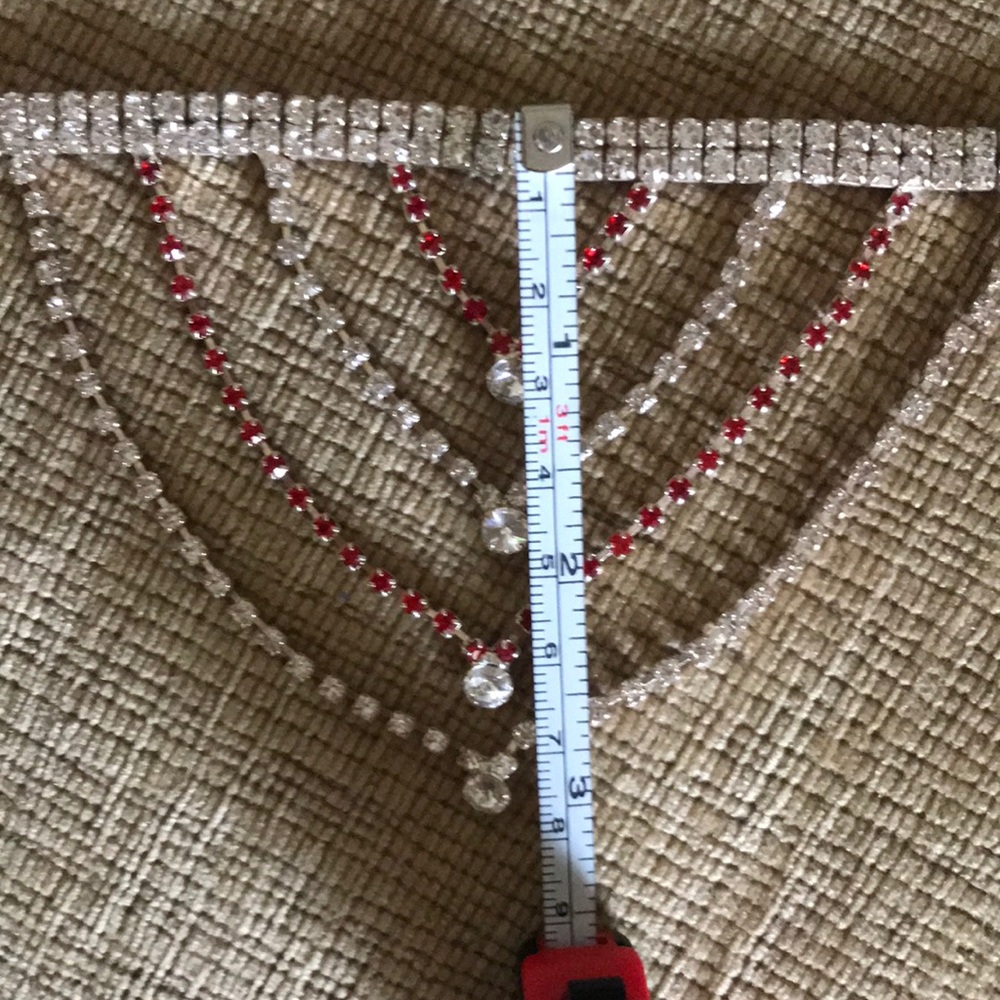 Diamond/Crystal Costume Necklace and Earrings - Picture 6 of 8